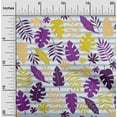 thumbnail image 1 of oneOone Viscose Chiffon Purple Fabric Stripe & Leaves Block Quilting Supplies Print Sewing Fabric By The Yard 42 Inch Wide, 1 of 4
