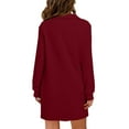 thumbnail image 4 of WJHWSX Dresses for Women,Womens Fall Dresses,Casual Dresses for Women,Long Sleeve,V Neck,Breathable,Solid,2XL(US:12), 4 of 7