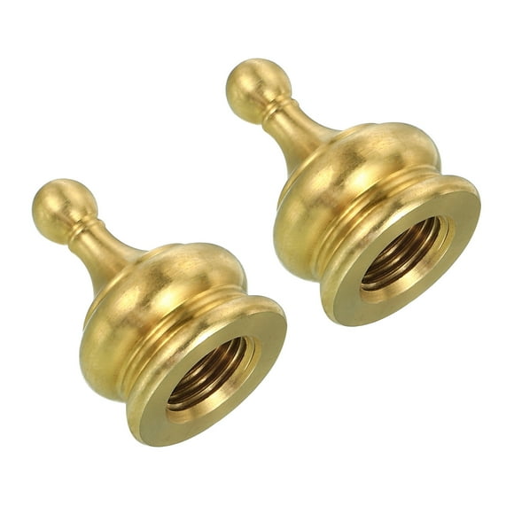 Tapa de perilla de lámpara M10 Uxcell, tornillo superior de decoración para pantallas de lámparas de mesa y lámparas de pie, paquete de 2 de latón sólido