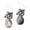 Black, variant on Teardrop Facet Black Shell & Pearl .925 Silver Dangle Earrings