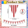 Car Racing Triangle Flags 5 Pack Red and White Striped Pennant Banner Flags Carnival Circus ...