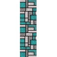 thumbnail image 3 of Premium 3D Hand Carved Thick Modern Contemporary Abstract Rug Design 3995 Turquoise Grey 6'6''x6'6'' Round, 3 of 12