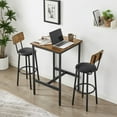 thumbnail image 4 of Hanyu Bar Table Set for 2 with 2 PU Upholstered Stools & Backrest, 4 of 18
