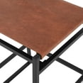 thumbnail image 6 of CHITA 24" Faux Leather Bar Stools Counter Height with Sling-style Back & Metal Base, Adjustable Height, Brown, 6 of 16