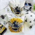 thumbnail image 3 of Bee Pillow Covers 18x18 Set Of 4 Cushion Covers Farmhouse Throw Pillows Case Spring Home Decoration, 3 of 5