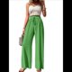 thumbnail image 1 of Pantalones de Salón de Pierna para Mujer, Cintura Alta, Ajustables, con Nudo de Lazo, Holgados. Verde L, 1 of 10