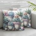 thumbnail image 3 of COMIO &nbsp;Cactus&nbsp;Succulent Plants Decorative Summer Pillow Covers Tropical Plant Pattern Lumbar Pillows Decorative Throw Pillow Case Outdoor Decor Cactus Cushion Cover White, 3 of 5