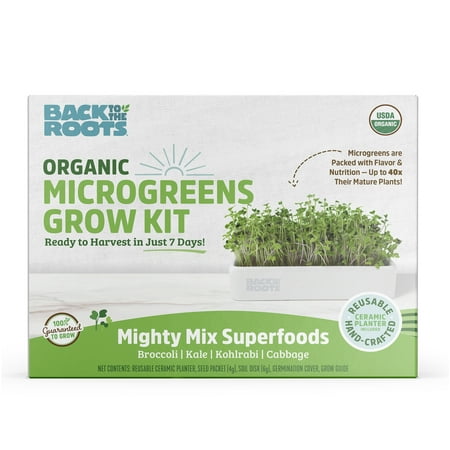 Back to the Roots Organic Microgreens Grow Kit, 5 Pieces