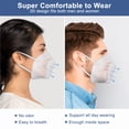 thumbnail image 4 of Mascarilla facial BLSCode KN95, paquete de 60, blanca, envuelta individualmente, 4 of 8