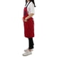 thumbnail image 5 of Delantal de chef rojo esencial para cocina, con bolsillos incluidos, para mujeres, hombres y camareros, 5 of 8