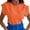 Orange, variant on yunLCZ Classic-Fit Long-Sleeve Dress Women Sleeveless Summer Tops Folds O Neck Slim Fit Work Athletic Shirts Casual Blouse