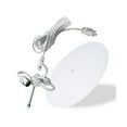 thumbnail image 4 of 2 Light Swag Plug-In Pendant 16"w White Linen Drum with Diffuser, White Cord, 4 of 8