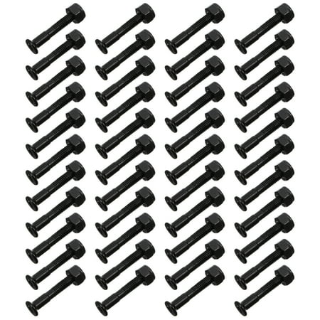 

Jibi 40 Sets Skateboard Hardwares Set Replacement Parts Black Mounting Bolts Set