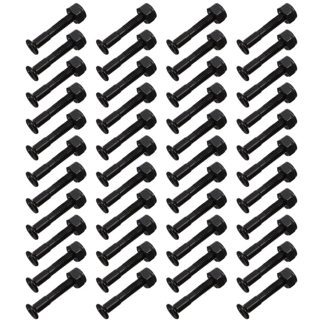 EeaseCA 40 Sets Skateboard Hardwares Set Replacement Parts Black Mounting Bolts Set