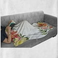 thumbnail image 6 of Floral Soft Flannel Fleece Throw Blanket, Flower Petals with Soft Pastel Tones Bouquet Blooms Shabby Colors Feminine Motif, Cozy Plush for Indoor and Outdoor Use, 70" x 90", Multicolor, by Ambesonne, 6 of 6