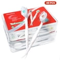 thumbnail image 1 of Mini Toothbrushes for Women Men - 5 in 1 Portable Disposable Toothbrushes - Travel Camping Essentials 40 Count(Mixed Flavors), 1 of 8