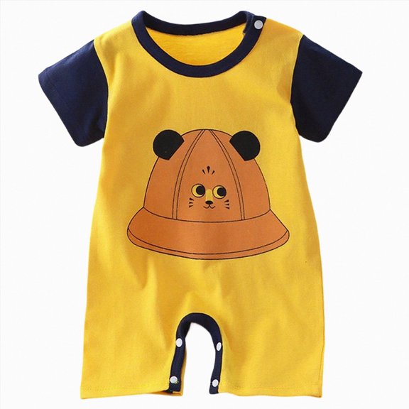 Baby Onesies Boy Baby Boy Rompers Short Sleeve Cotton Toddler Rompers Graphic Print Baby Clothes One-Piece Outfit