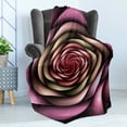 thumbnail image 4 of Spires Soft Flannel Fleece Throw Blanket, Rose Petals Curved Winds Around Fixed Center Point at Increasing Digital Design, Cozy Plush for Indoor and Outdoor Use, 50" x 60", Multicolor, by Ambesonne, 4 of 5