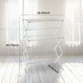 thumbnail image 3 of 3 Tiers Foldable Clothes Drying Rack, Vertical Laundry Rack Portable and Collapsible for Storage Indoor Outdoor, White, 3 of 14