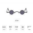 thumbnail image 3 of Lunettes de Soleil Rondes Polarisées Hippie Classiques Rétro Petites Lunettes Rondes Mignonnes Drôles pour Femmes Hommes (Monture Noire), 3 of 4