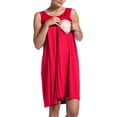 thumbnail image 5 of ZVNAΖH Women's Maternity Nursing Hospital Gown, Sleeveless Crewneck Knee-Length Breastfeeding Dress for Labor & Delivery, 5 of 7