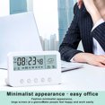 thumbnail image 6 of Linyer Living Room Desktop Digital Alarm Clock Plastic Timer Calendar Temperature Humidity Meter Low Noise Home Supplies White Type 1, 6 of 8