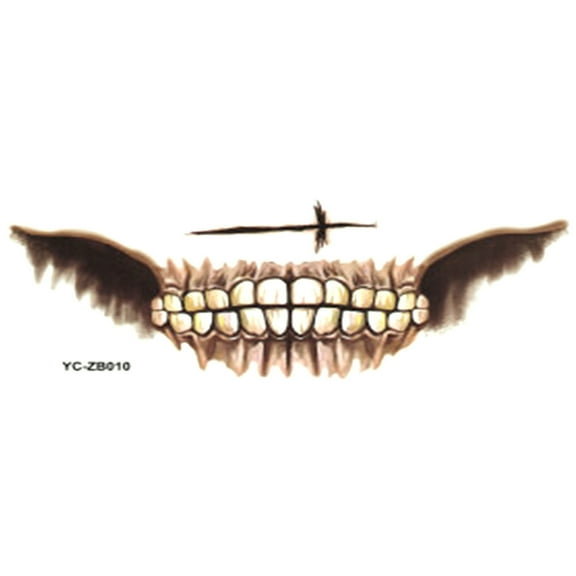 TUITOONM Halloween Mouth Stickers Horror Lip Decals 12 Scary DIY Lip Stickers for Costume Parties, Long-Lasting & Easy to Apply, Unisex Spooky Makeup