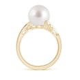 thumbnail image 2 of Angara South Sea Cultured Pearl Ring with Wing Motifs in 14K Yellow Gold for Women | June Birthstone Jewelry for Her, 2 of 8