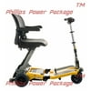 Free Rider USA - Luggie Super - Compact Lightweight Foldable Scooter - 4-Wheel - Yellow