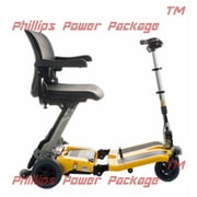 Free Rider USA - Luggie Super - Compact Lightweight Foldable Scooter - 4-Wheel - Yellow