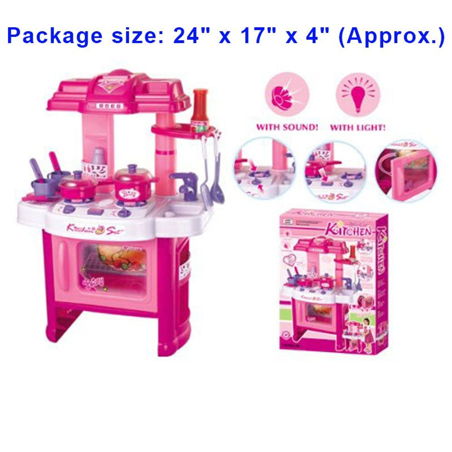 kitchen play set with light and sound