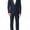 Navy, variant on Adam Baker Men's 9-3401 Slim Fit One Button Satin Shawl Collar Tuxedo Suit - Black - 46 Regular