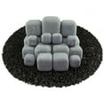 thumbnail image 2 of Pewter Gray, Ceramic Fire Squares | Mixed Set of 18, 2 of 2