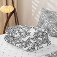 thumbnail image 5 of jejeloiu Elegant Damask Zipper Twin Comforter Sets with Fitted Sheet and 2 Pillowcases For Men Women,Floral Pattern Zipper Bedding Set,Black White,Reversible,4-Piece, 5 of 7