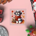 thumbnail image 4 of Welcome Fall Shih Tzu Enjoys School Time Autumn Fall Leaves Cutout Transfer Sticker Lion Dog Lover Gifts Transparent Decal Art Decor - 02013, 4 of 5