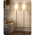 thumbnail image 1 of Lámpara GOEBLESON, set de 2 lámparas de pie de 164 cm de alto, beige y negro, 1 of 9