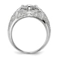 thumbnail image 2 of Sterling Silver Rhodium-plated CZ Ring - Size 7, 2 of 3
