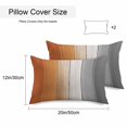 thumbnail image 2 of Burnt Orange Gray Ombre Outdoor Pillow Covers 20x12 Inch Lumbar Pillow Covers Set of 2 Waterproof Decorative Throw Pillow Cases Vintage Farmhouse Wooden Cushion Covers for Patio Furniture Garden, 2 of 8