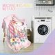 thumbnail image 5 of Manta de unicornio, regalo para mujeres y niñas, con estampado de flores rosas, ideal para dormitorio, sala de estar, cumpleaños y Navidad, suave, acogedora y ligera., 5 of 5