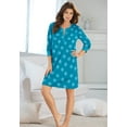 thumbnail image 5 of Dreams & Co. Plus Size Thermal Henley Sleepshirt, 5 of 6