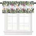 thumbnail image 2 of Palm Leaves Curtain Valances for Windows, Vintage Tropical Rainforest Palm Leaves Rod Pocket Valance Window Treatments Short Curtains for Kitchen Bathroom Living Room, 2 of 6