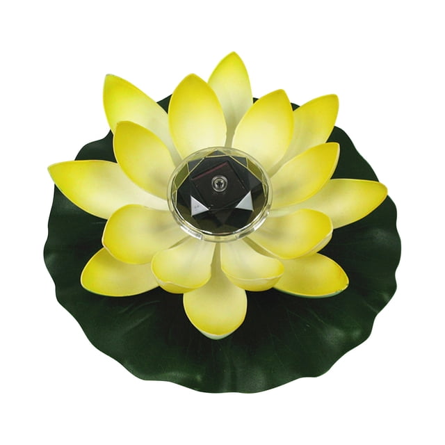 Promotion!Maojin Plantas artificiales al aire libre Velas flotantes Luz de decoración con energía solar Luz nocturna LED Accesorios de luz solar Luz de piscina flotante a prueba Luz de decoración
