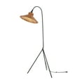 thumbnail image 5 of Safavieh Myah 64" Modern Black Iron Tripod Floor Lamp with Brown Rattan Shade, 5 of 7