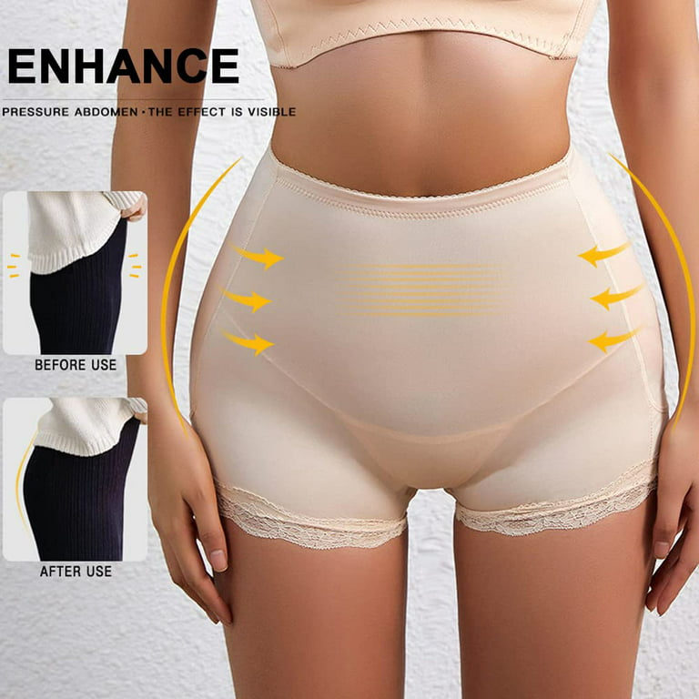 Women's Butt Lifter Waist Enhancer Shapewear with 4 Removable Hip Pads Lace  Underwear Butt Push Up Hip Enhancer Panties Tummy Control