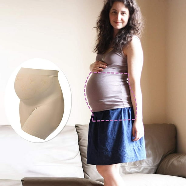 Womens Seamless Maternity Shapewear High Waist Mid-Thigh Pettipant