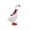 Red, variant on Christmas Resin Goose Figurine, 11.6in Holiday Tabletop Ornament, Festive Goose Statue for Mantel, Shelf, Entry Table, Party Centerpiece and Warm Cozy Seasonal Home Decoration, Green