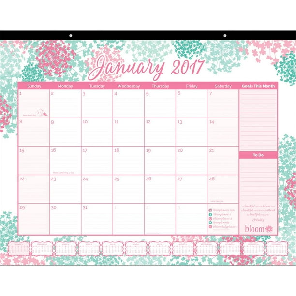 Bloom Daily Planners 2017 Desk Calendar 16 X 21 Bloom