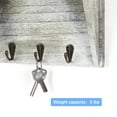 thumbnail image 3 of Wall Mount Mail & Key Holder Organizer with 6 Key Hooks, 1 Compartment, and Shelf Rustic Gray, 3 of 3