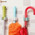 thumbnail image 3 of 4Pcs Self Adhesive No Drilling Anti-Slip Clip Broom Mop Holder Wall Mounted Mop Grippers for Bathroom Kitchen and Wardrobe "Green", 3 of 9