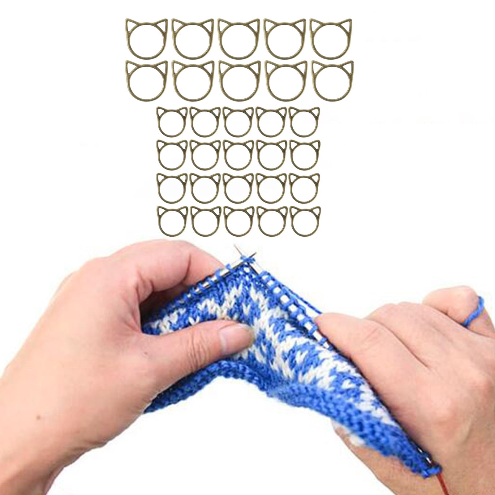 HOMYL 6x Charming Collection of 30 Knitting Stitch Markers for Crafting Projects